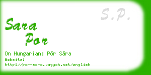 sara por business card